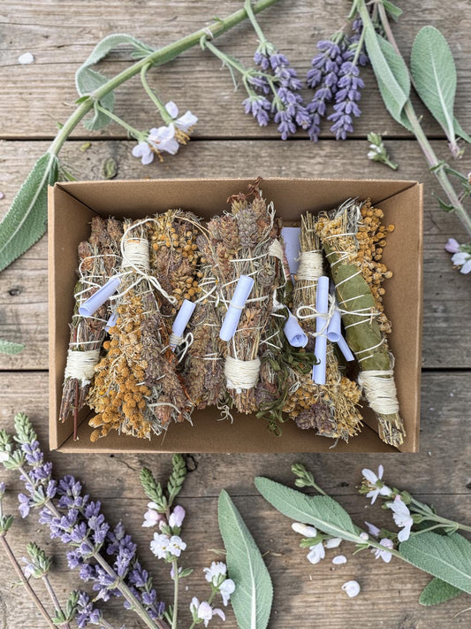 · Smudge · Haz Botánico Silvestre de Cerdeña de Laurel y Helicriso