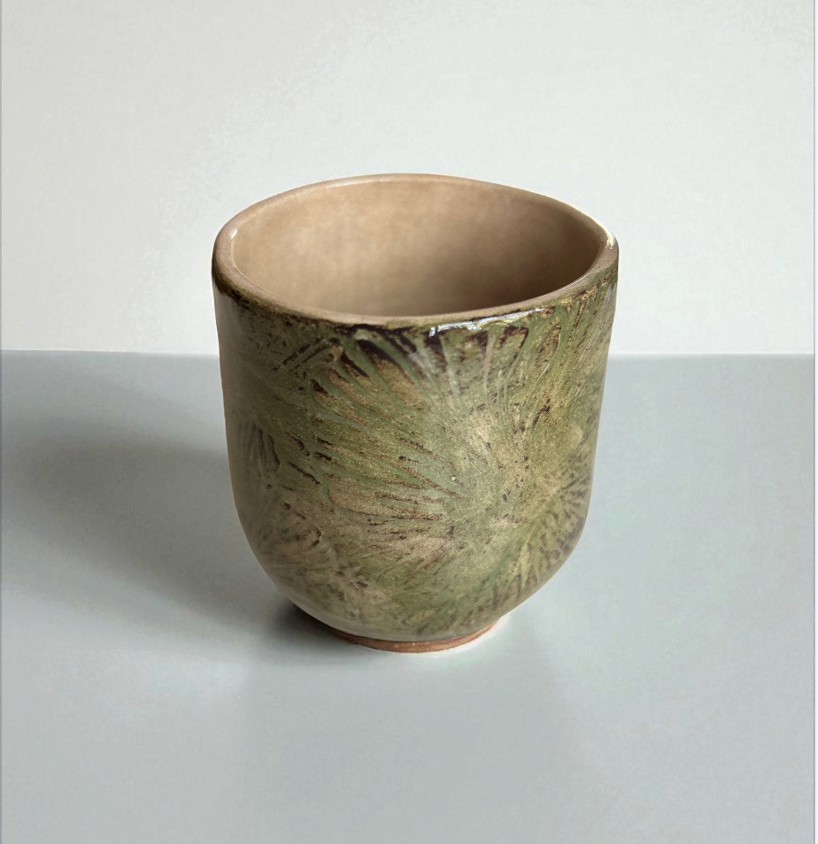 Tazza in Ceramica Fatta a Mano per Rituale del Cacao
