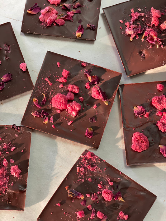 Cioccolato 75% · Atehuàn, El Salvador + Lamponi & Petali di Rosa