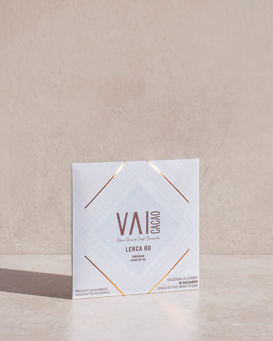 Cioccolato 80% · Lenca, El Salvador + Fleur de Sel raccolto in Sardegna