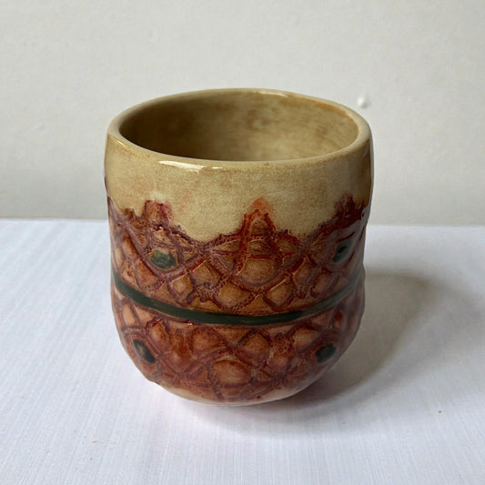 Tazza in Ceramica Fatta a Mano per Rituale del Cacao