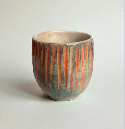 Tazza in Ceramica Fatta a Mano per Rituale del Cacao