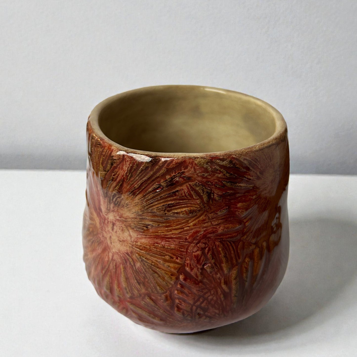 Tazza in Ceramica Fatta a Mano per Rituale del Cacao