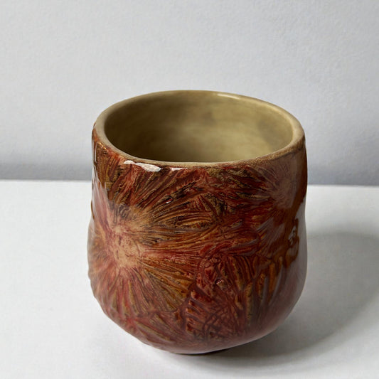 Tazza in Ceramica Fatta a Mano per Rituale del Cacao